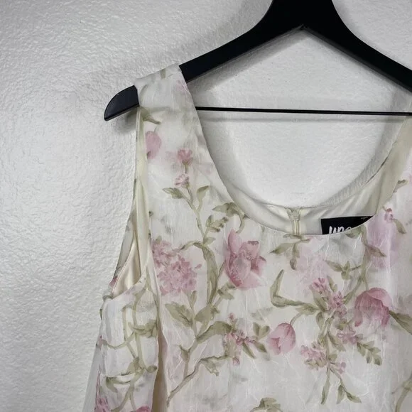 Ursula of Switzerland Dress White 18W Sleeveless Maxi Flora Romantic MOTB Whimsy - Picture 6 of 14